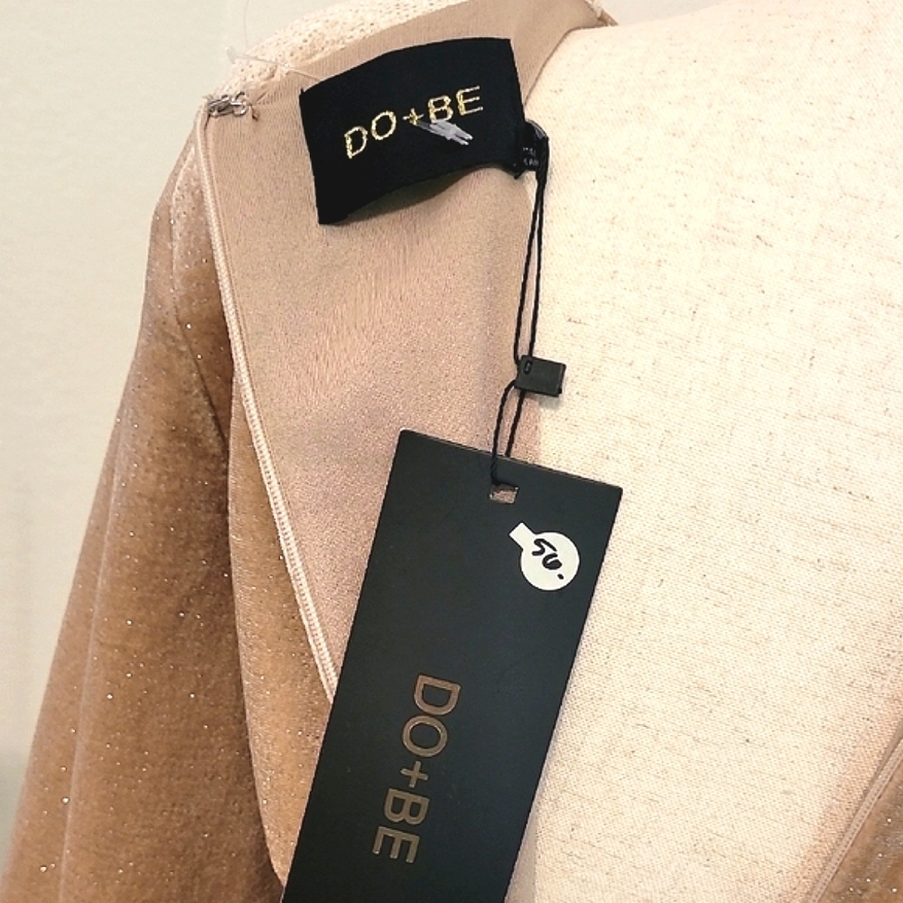 DO+BE Champagne and Silver Sheath Dress - Picture 2 of 5